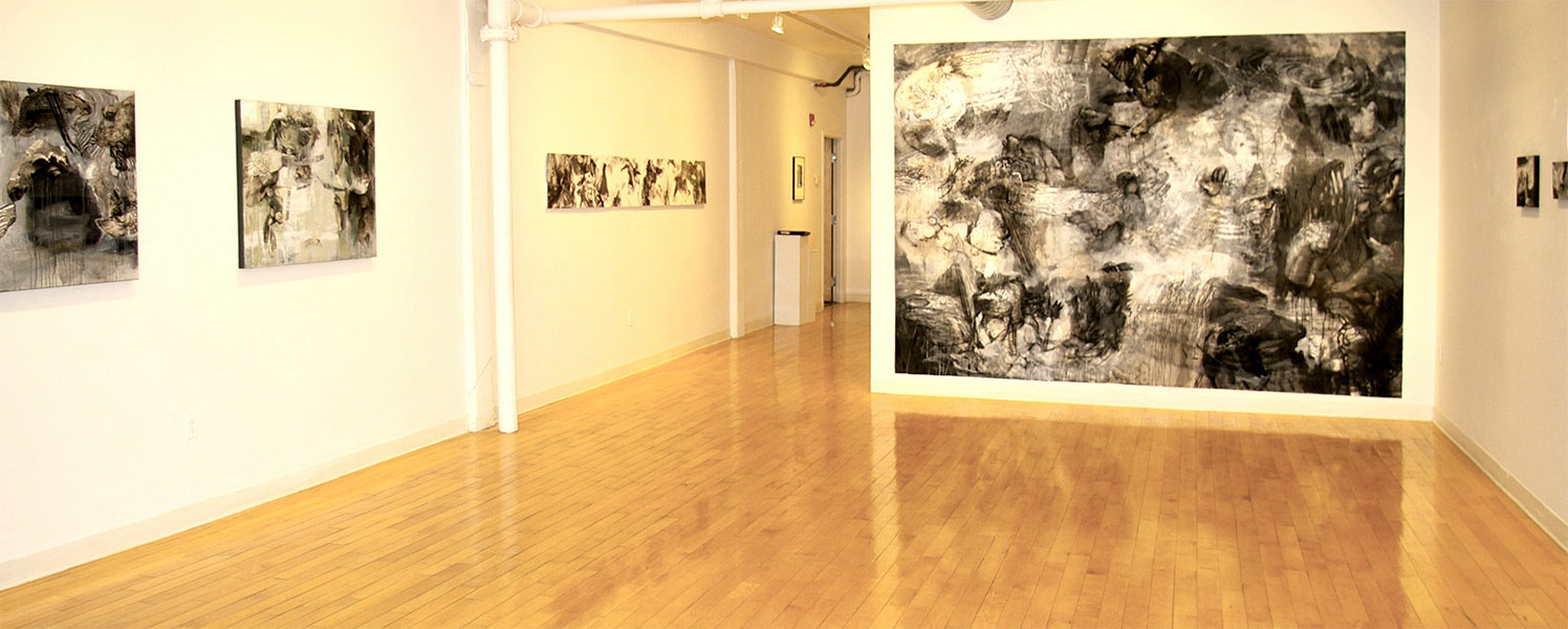 Cave Dwellers II (Installation View), 90 x 132&quot;, 2012