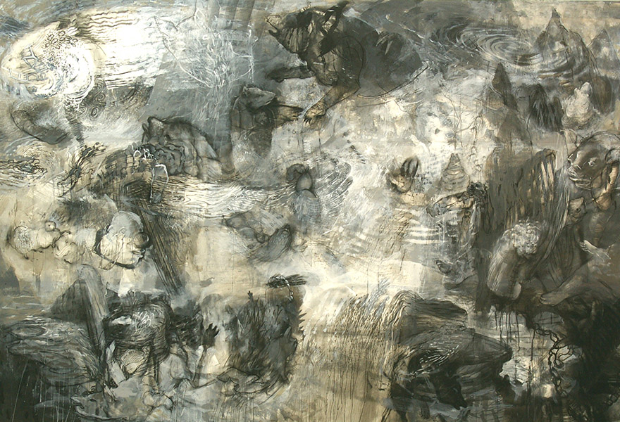 Cave Dwellers II, 90 x 132&quot;, 2012